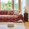 Vintage Style All Season Thickened Cat Scratch Resistant Sofa Cover Pad Set Blanket