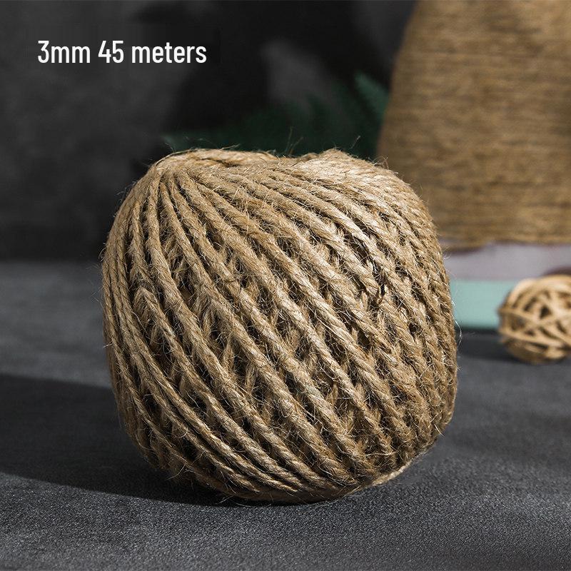 Vintage-Style Handwoven Hemp Rope for Creative DIY Decoration and Vase Bundling