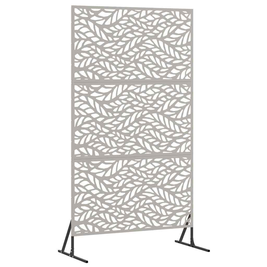 Privacy Screen Gray 100 X 50 X 180 Cm Weatherproof Steel