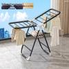 Foldable Wing-Shaped Clothes Drying Rack for Indoor/Outdoor Use