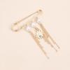 Vintage Tassel Sunflower Smiley Face Element Pin Ins Personalized Creative Brooch Accessories