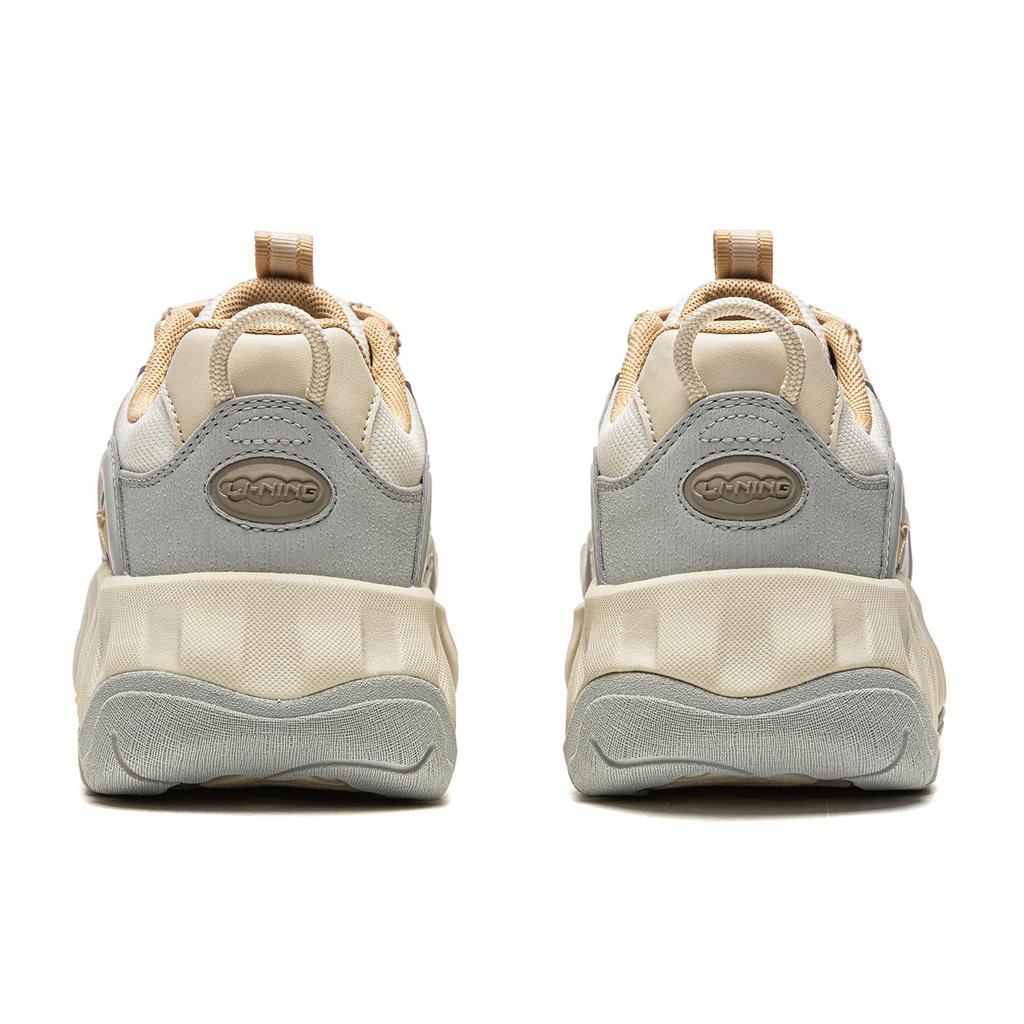 Li Ning Cookie Shoe Cushioning Slip Resistant Abrasion Resistant Breathable Lightweight Low top Casual Shoes Women's AGCW028-5