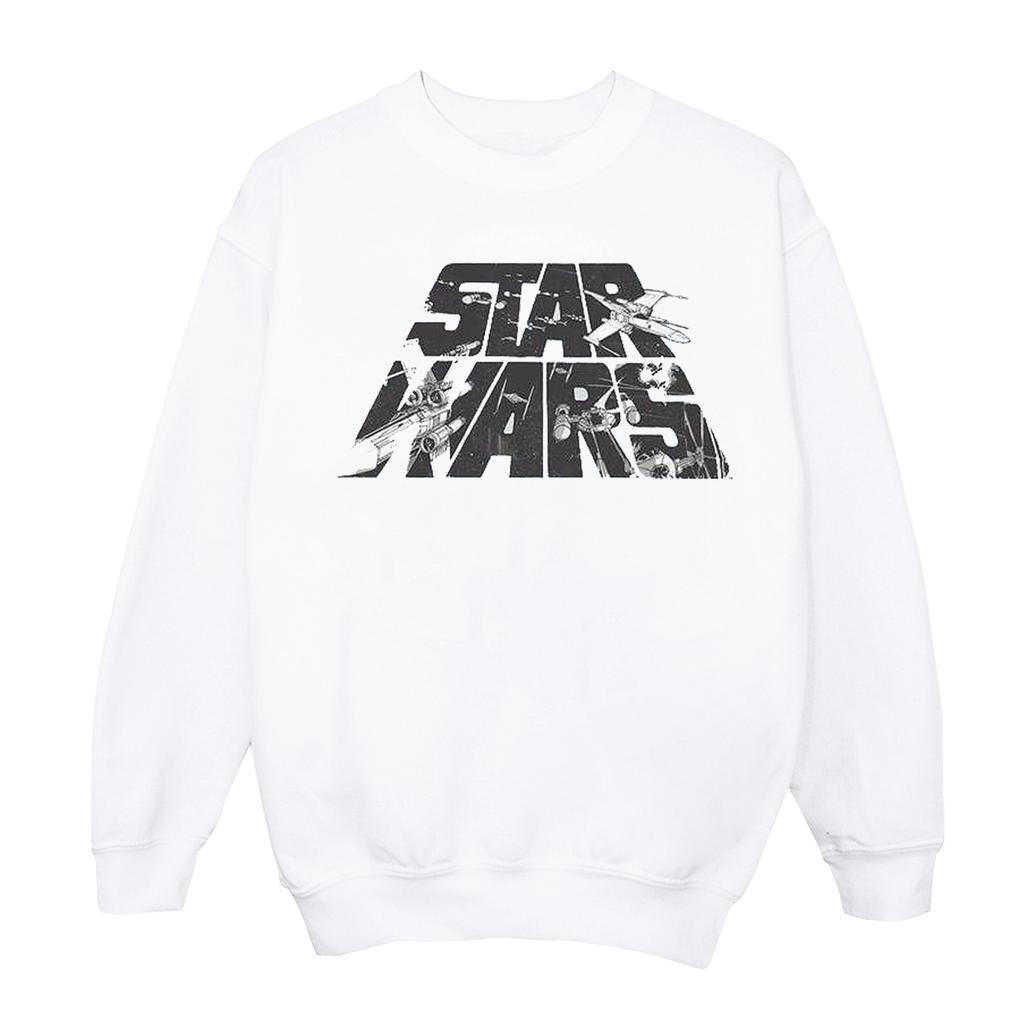STAR WARS Womens/Ladies Logo Space Sketch Sweatshirt