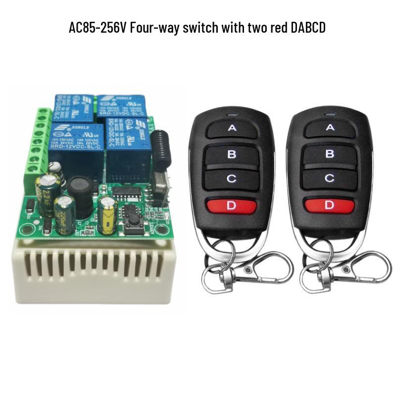 

4-Channel Wireless Remote Control Switch for 12V/220V Garage Door Motors