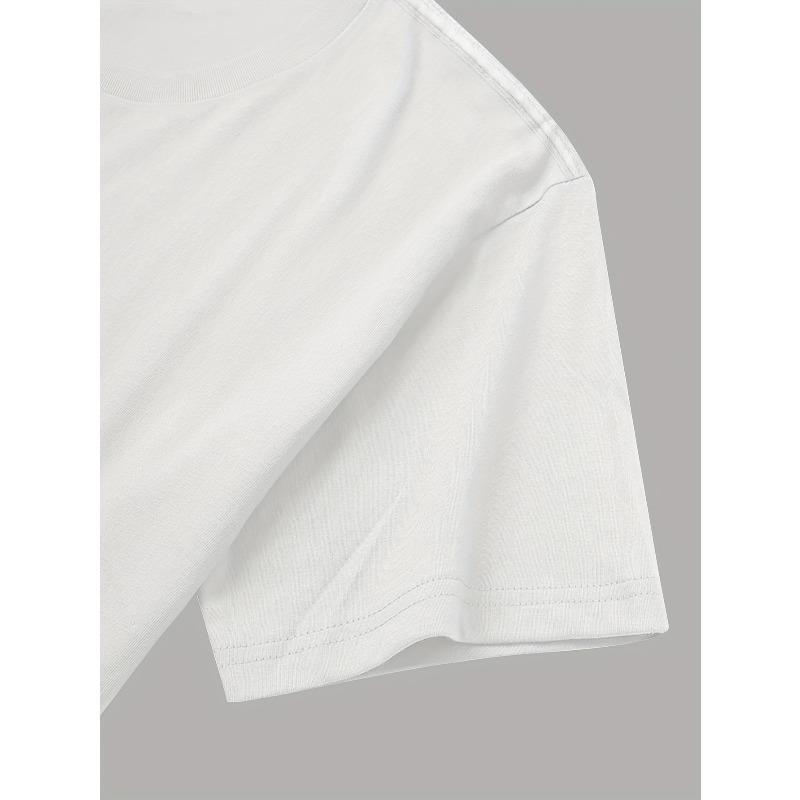 European Size Sun and Moon Series Printed Short-Sleeve T-Shirt