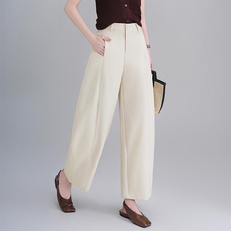 

2026 Summer Elastic Waist Balloon Pants with Front Panel and Back Pocket Flap 29