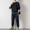 Men's Autumn Waffle Long-Sleeve Track Suit - Trendy Two-Piece 