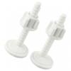 Plastic Toilet Lid Replacement Screw Kit with Fixing Accessories 2PCS White