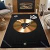 Golden vinyl record turntable tonearm Print Carpet for Living Room Bedroom Sofa Home Decor Rus Non-slip Floor Mat Luxury Gift
