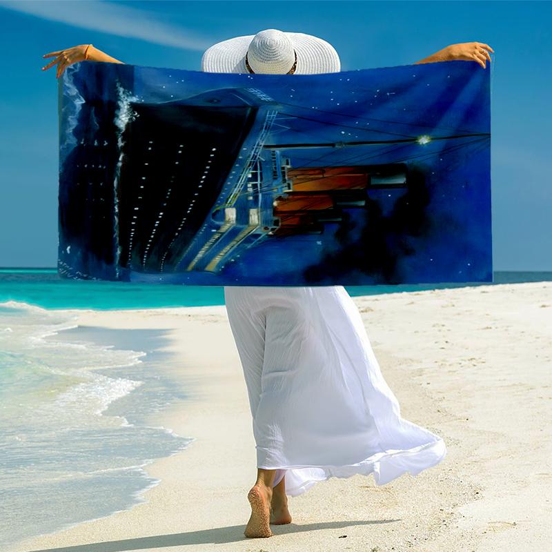 Titanic Fashion Beach Towel: Ideal for Summer Adventures Soft, Absorbent and Quick Drying Suitable for Swimming and Bathing
