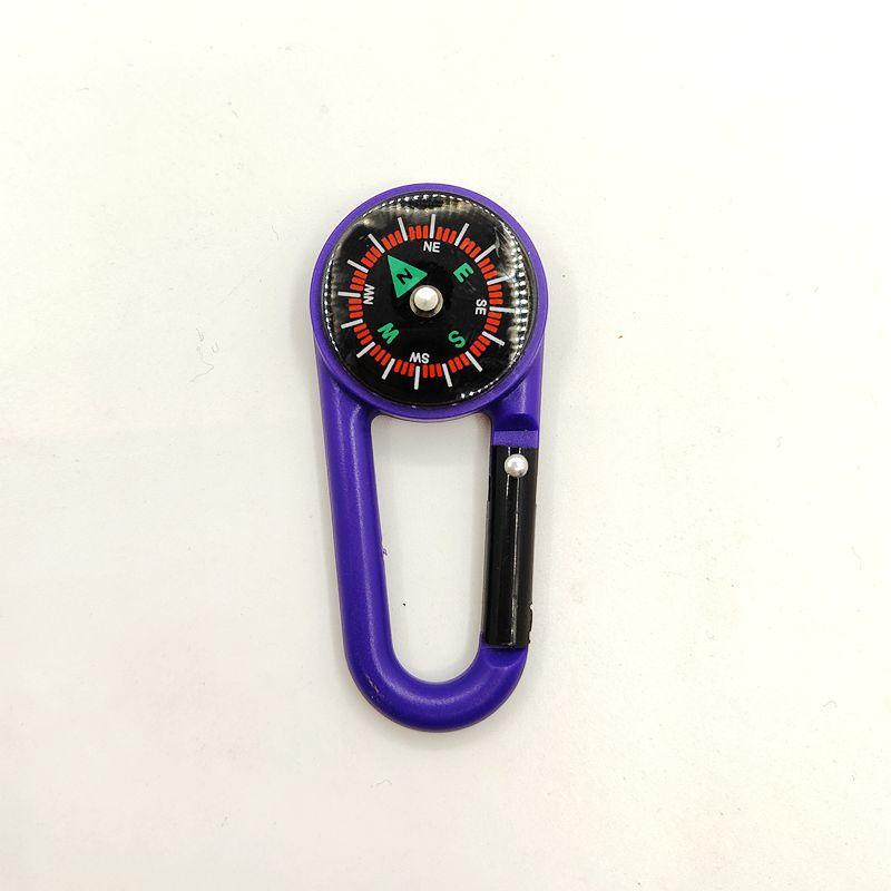 Outdoor Carabiner with Compass Portable Backpack Hook Multifunctional Camping Hiking Survival Key Ring Accessory