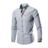 Men's Long-Sleeve Shirt With Colorful Stripes Casual Business Wear