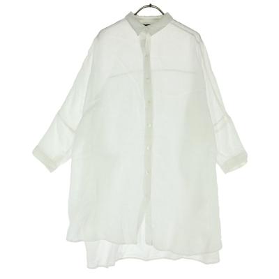 Mizuiro Ind Made In Japan Long Sleeve Shirt Dress White Women Used