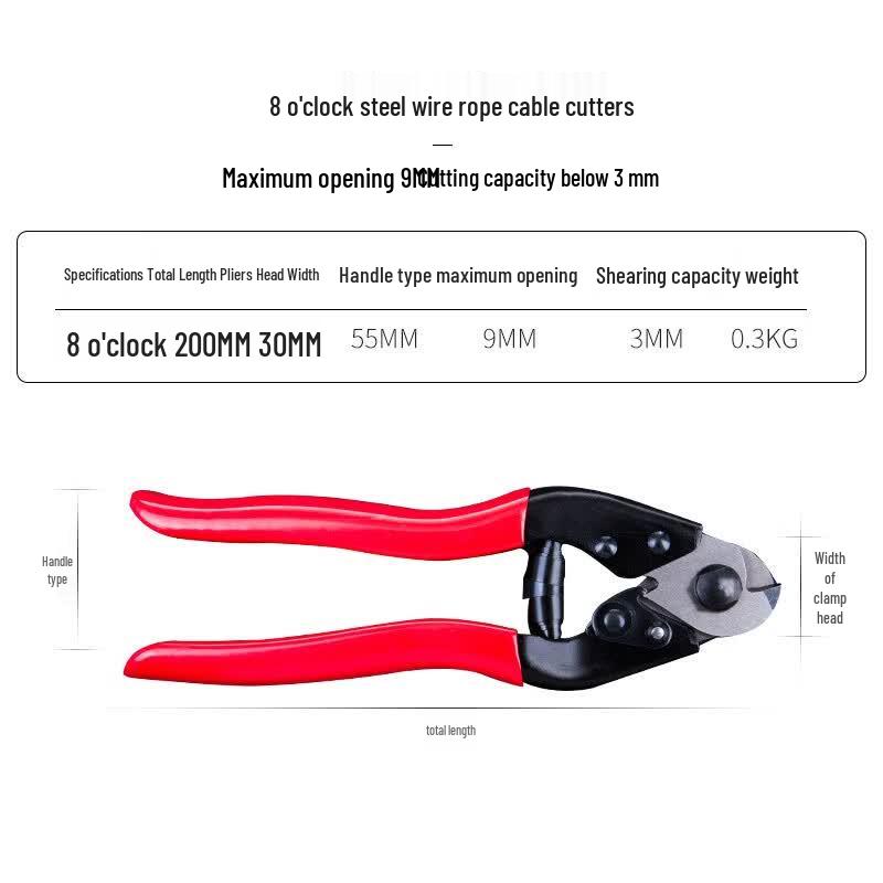8-inch Heavy-Duty Wire Rope Cutter