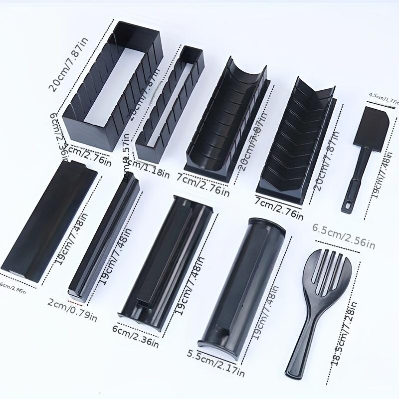 10Pcs DIY Sushi Maker Set - Includes Plastic Sushi Roller, Rice Mold, Spreader, and Kitchen Tools - Perfect for Home Cooking