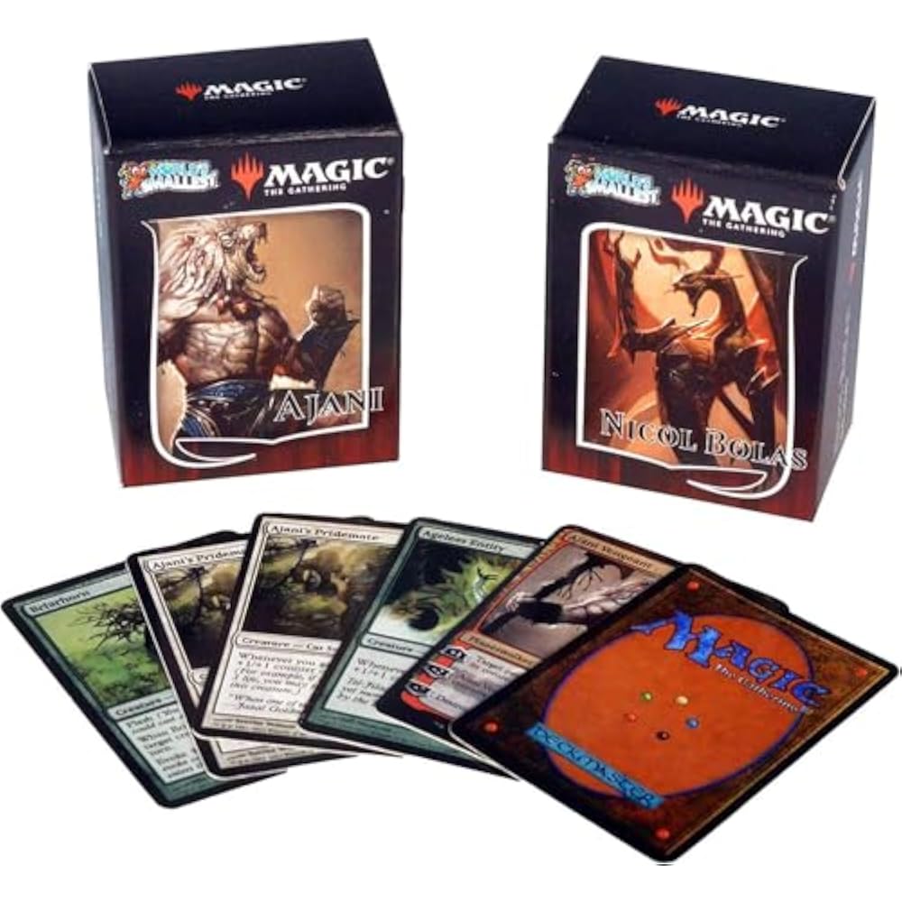 The world's smallest Magic: The Gathering limited collector set. Ajani vs. Nicole Bolas and Jace ...