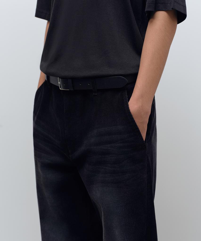 MUSINSA STANDARD Big Brush 11W Corduroy Flare Pants [Black]