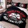 Muay Thai Gym 3Pcs Bedding Set Duvet Cover With Two Pillowcases For Bedroom Home Decoration