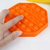 Rainbow Push Bubble Game Stress Anxiety Relief Bubble Popping Game Silicone Bubble Squeeze Sensory Fidget Toy Party Favors
