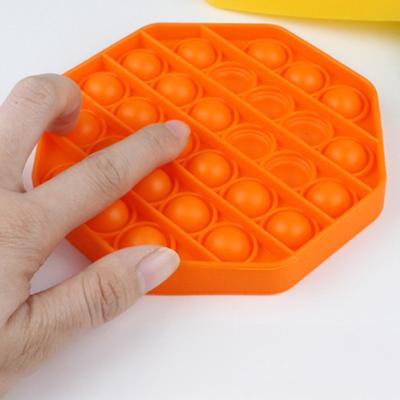 Rainbow Push Bubble Game Stress Anxiety Relief Bubble Popping Game Silicone Bubble Squeeze Sensory Fidget Toy Party Favors