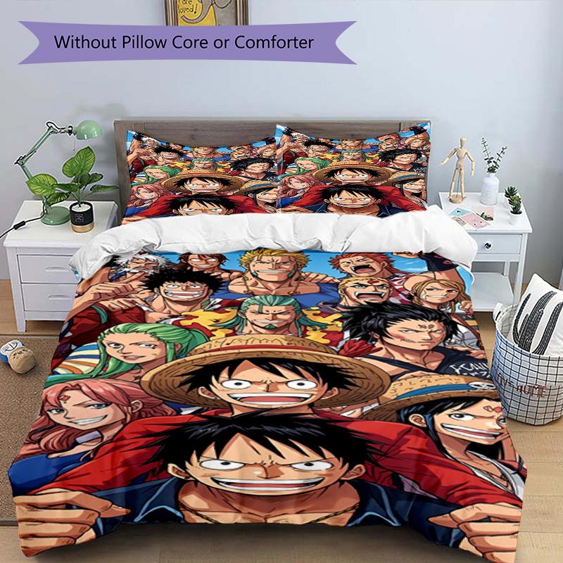 3pcs Duvet Cover Set (1*Duvet Cover + 2*Pillowcase, Without Core), One Piece Print Bedding Set, Bedroom Decor, All‑Season, Birthday Gift