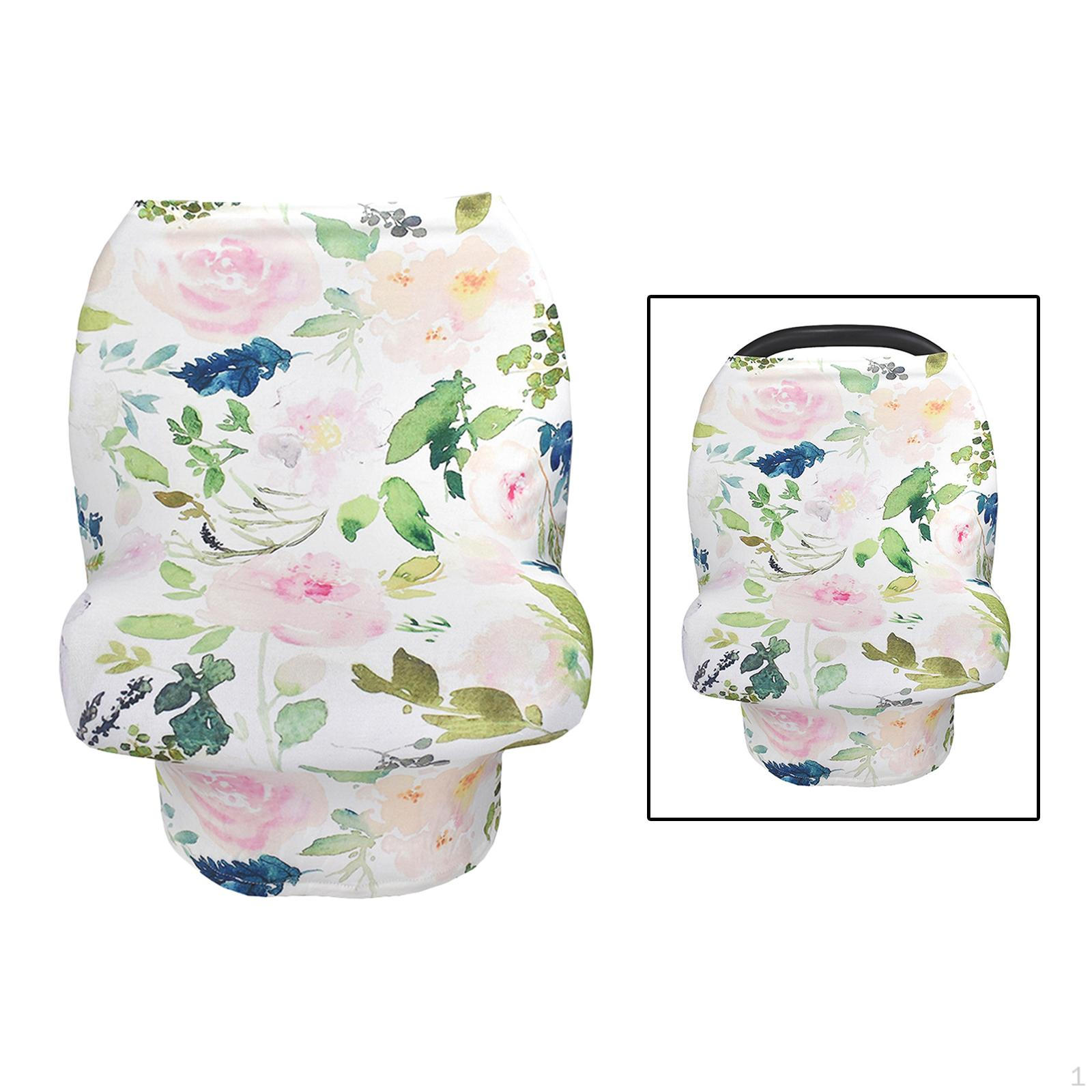 Breastfeeding Cover, Nursing Scarf, Breathable Canopy Covers for Baby Carrier, , Stroller, Canopy, Flower 1