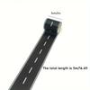 6 Styles Reusable Black Road Tape Sticker - Sparkle Finish, Perfect for Party Racing Decor & Car-Themed Events, Self-Adhesive, Matte