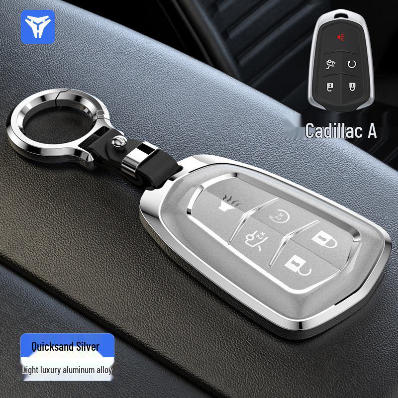 Cadillac Key Case for XT5, XT4, CT6, XT6, CT5, CT4 with Premium Aluminum Alloy Finish