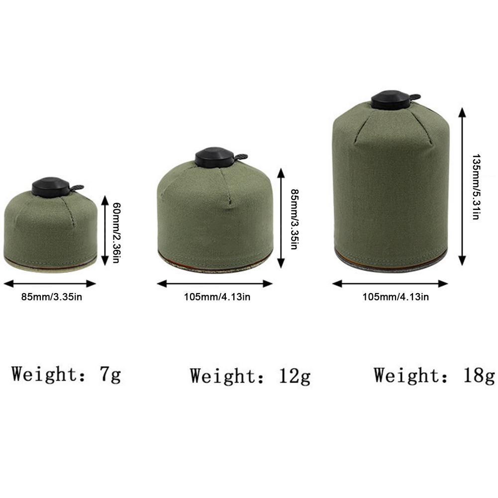 Camping Gas Tank Case 3 Sizes Gas Canister Protective Cover Fuel Cylinder Storage Bags Air Bottle Wrap Sleeve Protector