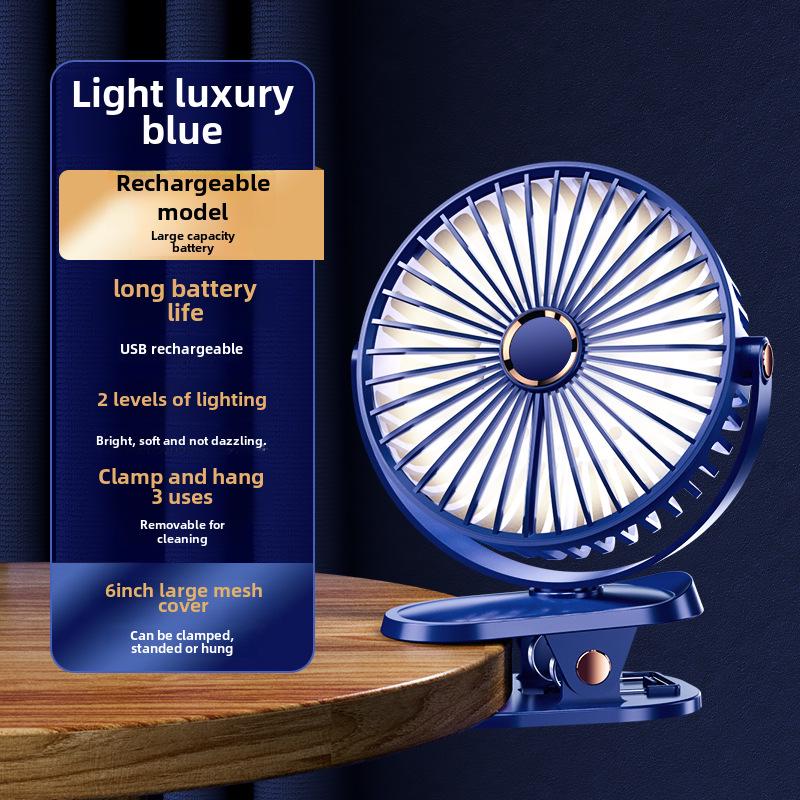 Mini USB Wiederaufladbarer Clip-On Tischventilator für Studentenwohnheime und Zuhause