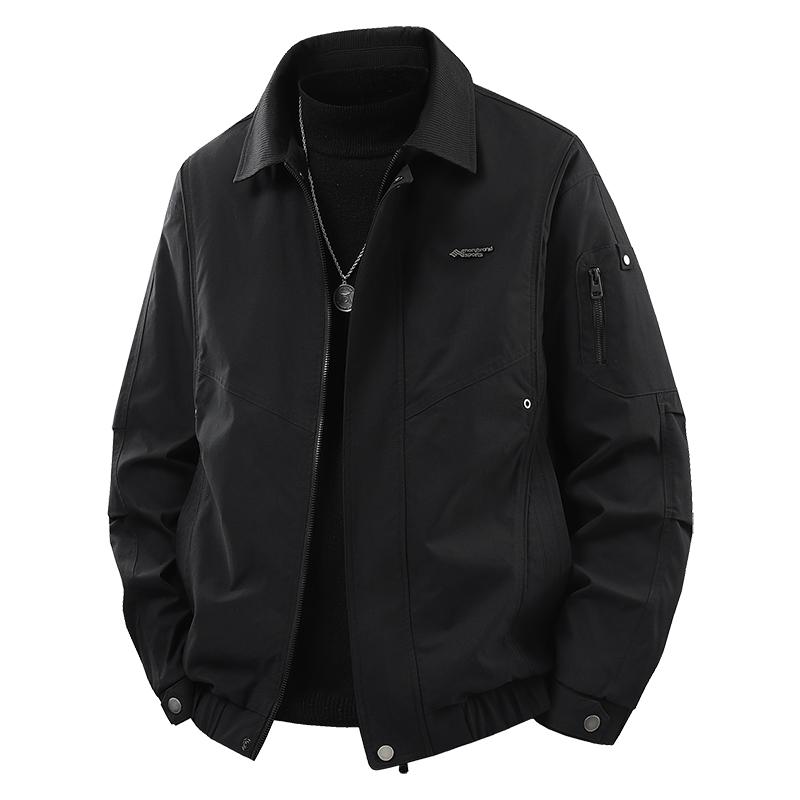 Casual Jacket Men's Casual Solid Color Stand Up Collar Jacket Men's Jacket