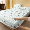 1 Cartoon Cute Animal Dog Printed Matte Fitted Sheet, Bedroom Printed Bed Cover, Bedding (Excluding Pillowcases)