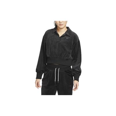 Moletom Curto com Logotipo de Roupa Esportiva Feminino Tops Preto DV7815-010
