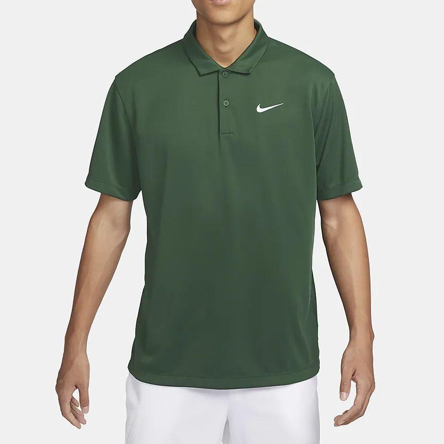 Nike Dri-Fit Court Solid Quick-Dry Casual Sports Short-Sleeve Polo Shirt Men Tops Spruce-Green DH0858-323
