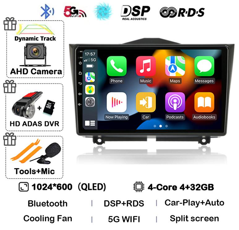 Android 14 Carplay Auto Car Radio For LADA BA3 Granta Cross 2018 2019 GPS Navigation Multimedia Video Player Stereo 2 Din DVD 4G
