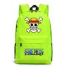 One Piece Anime School Backpack Kids Lightweight Ergonomic Dual-Shoulder Bag With Geometric Print Oxford Fabric
