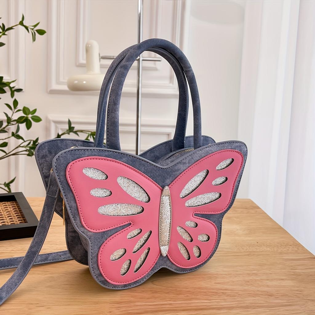 Y2K Streetwear Fashion Dark Spicy Personality Sweet Cool Handbag Crossbody Bag for Women Cute Butterfly Bag