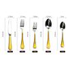 Enamel Color Western Food 304 Stainless Steel Tableware Set Stainless Steel Knife, Fork and Spoon Five-piece Set Steak Knife and Fork
