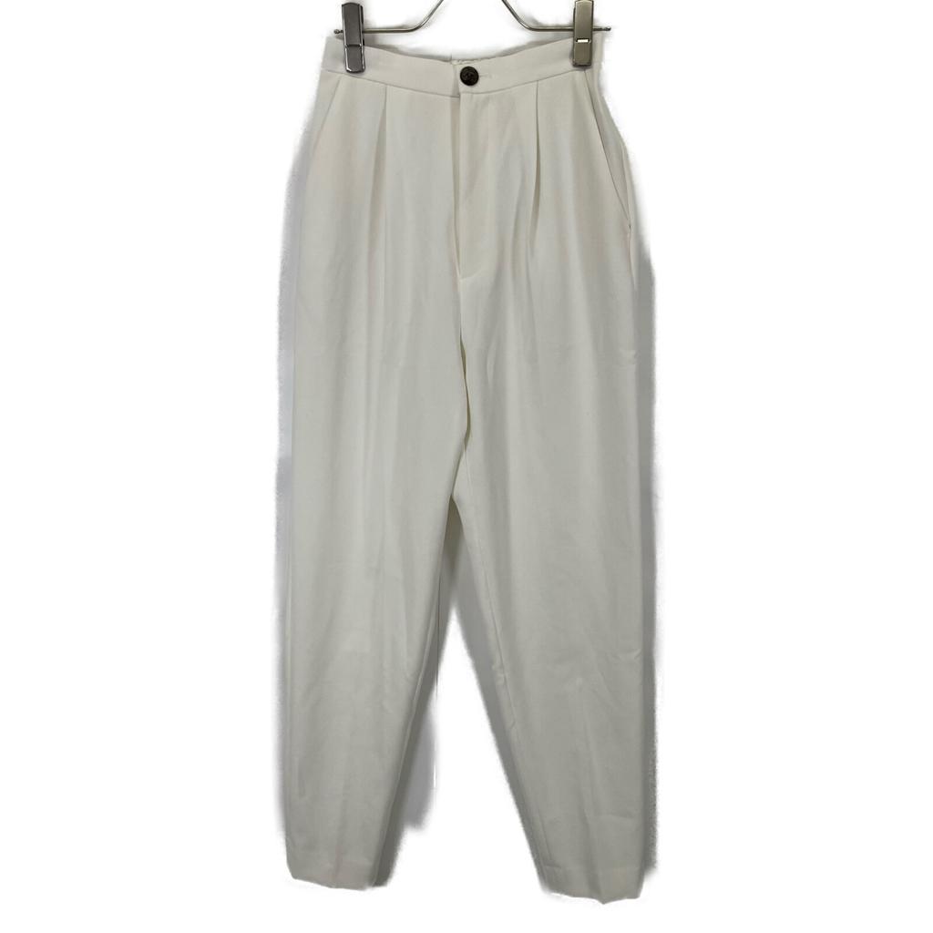 ENFOLD 24Stainless Steel White Rayon Blend SLIM STRAIGHT-TROUSERS Bottoms 36 whiteUsed