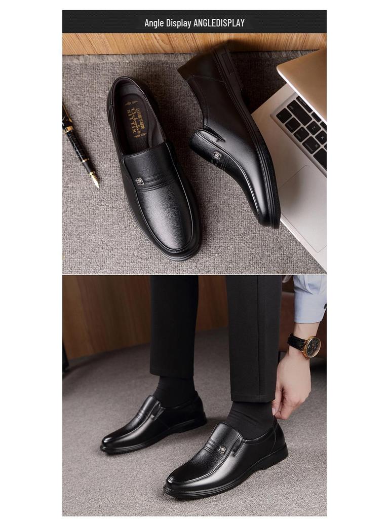 Herrskor i mjukt läder, slip-on, vardagsskor - Våredition för pappa