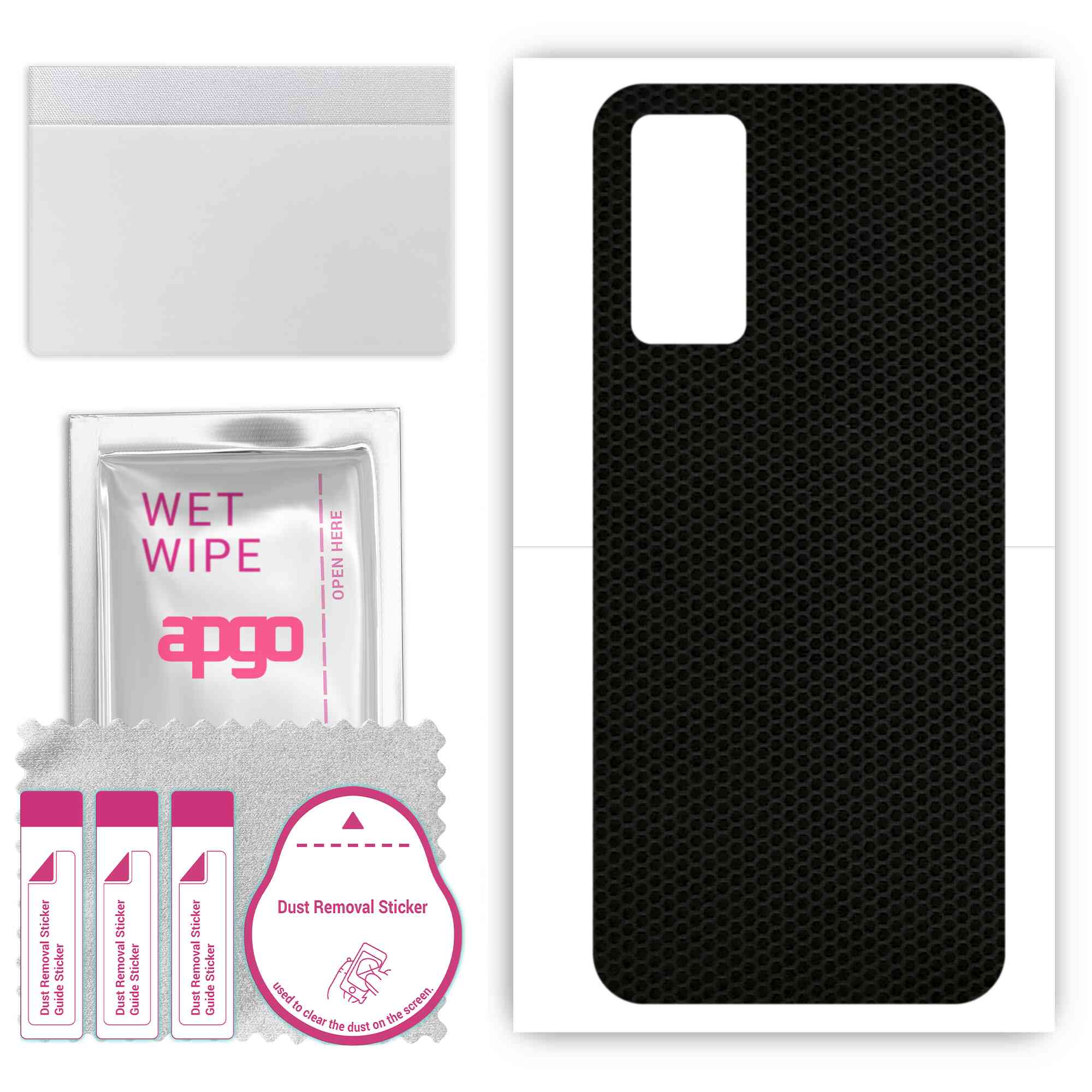 

apgo Protective Skin Sticker for the back compatible with Honor 10X lite, Wrap Film, Foil, Vinyl - Pattern Matrix