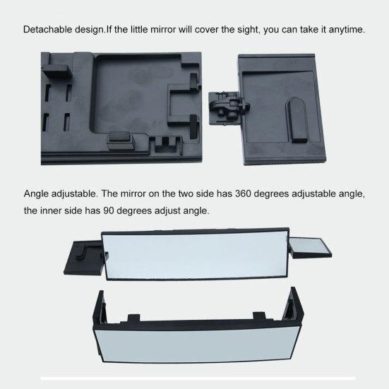 1Pc Trifold Blind Detachable ABS Spot Mirror Universal Glass for Vehicles Car