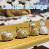 2/6pcs Cat Hair Keepsake Box, Hanging Twist Capsule, Cute Cat-Shaped Sealed Pet Hair Storage Capsules, DIY Memorial