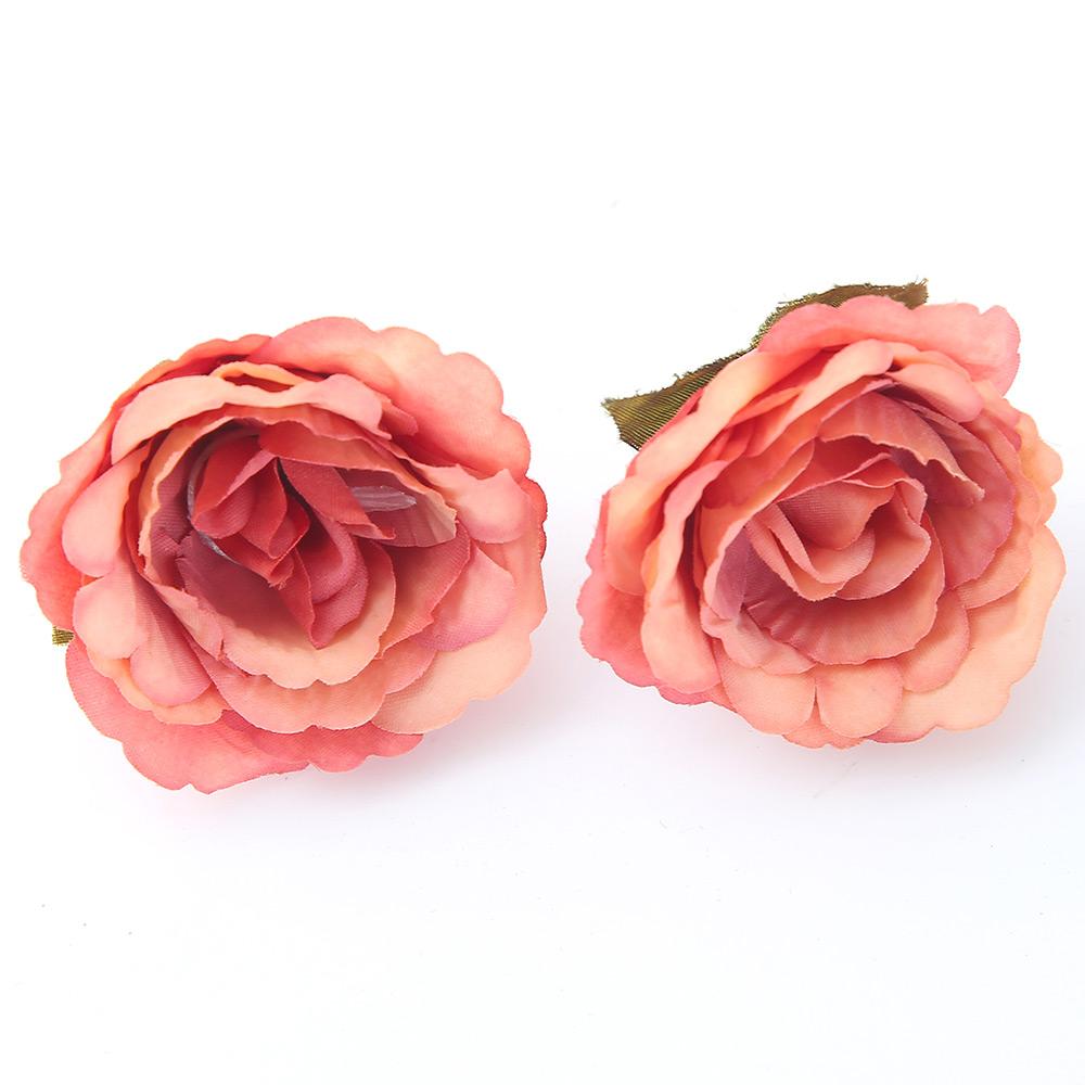 10/20Pcs Artificial Flower Heads Home Room Decoration Bridal DIY Flower Wreath Craft Handmade Gift Box Wedding Decor Accessories