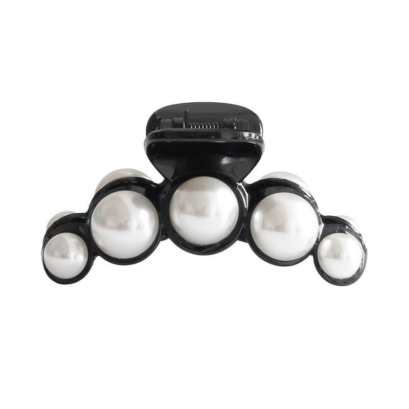 

Корейская заколка для волос с жемчугом - изысканный аксессуар для волос чёрный