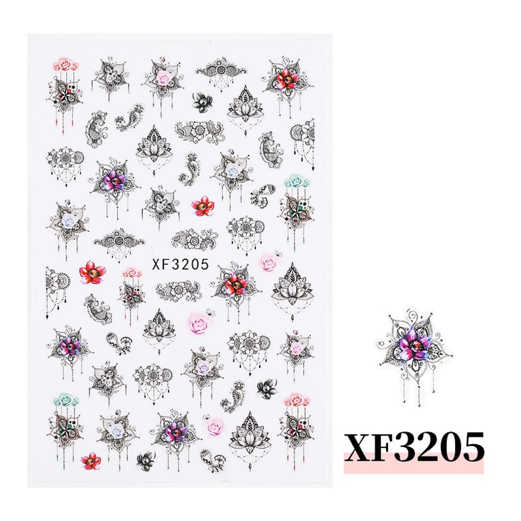 New Nail Applique 3D Waterproof Retro Wind Nail Sticker Nail Jewelry Nail Patch