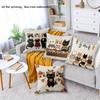 1/4pcs Autumn Farmhouse Cat Throw Pillow Covers, Cute Kitten Decorative Pillow Cases for Sofa Couch Bed Cushion Cover
