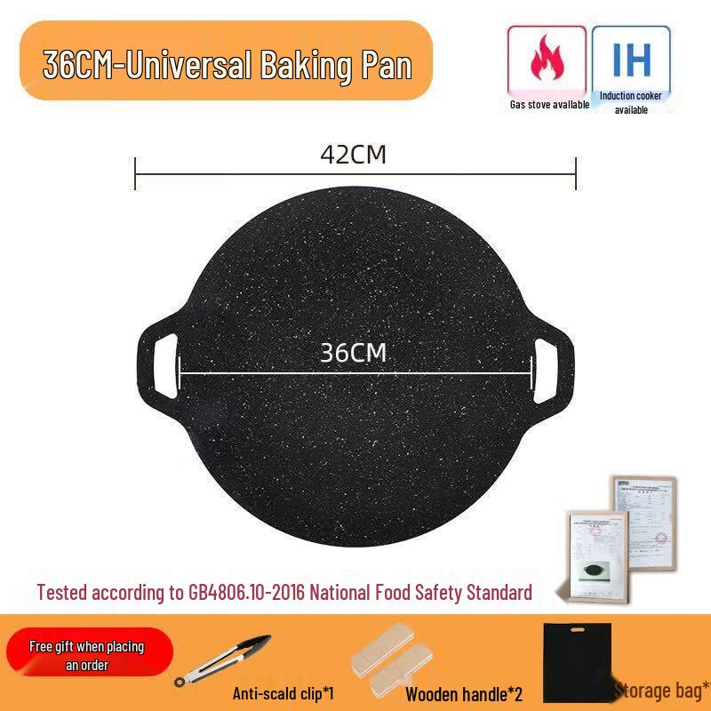 ZISIZ Outdoor Camping Non-stick BBQ Grill Pan
