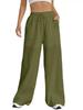 2026 Spring/Summer Women's Drawstring Straight-Leg Flared Pants with Pockets