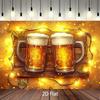 2D Bierkrug Prosit Hintergrundtuch für Junggesellenabschied Festival Feier